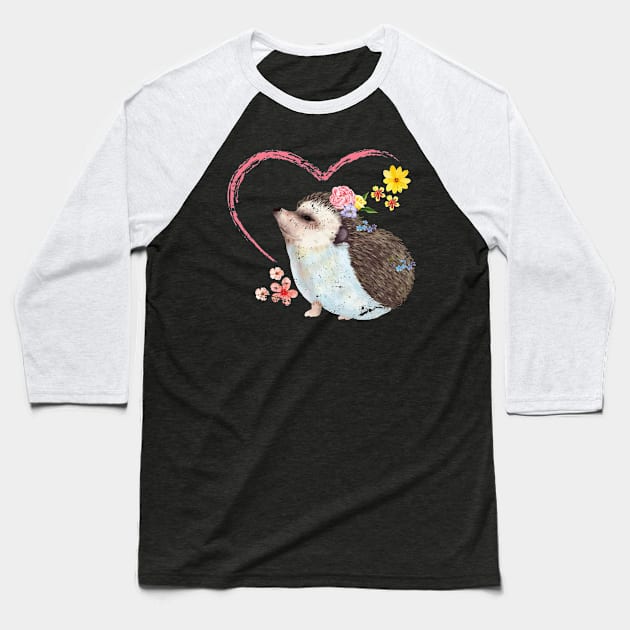 Love Hedgehog Baseball T-Shirt by shirtsyoulike